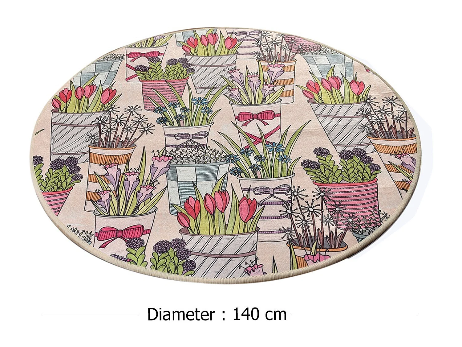 Alfombra de baño Flowepot (140) multicolor