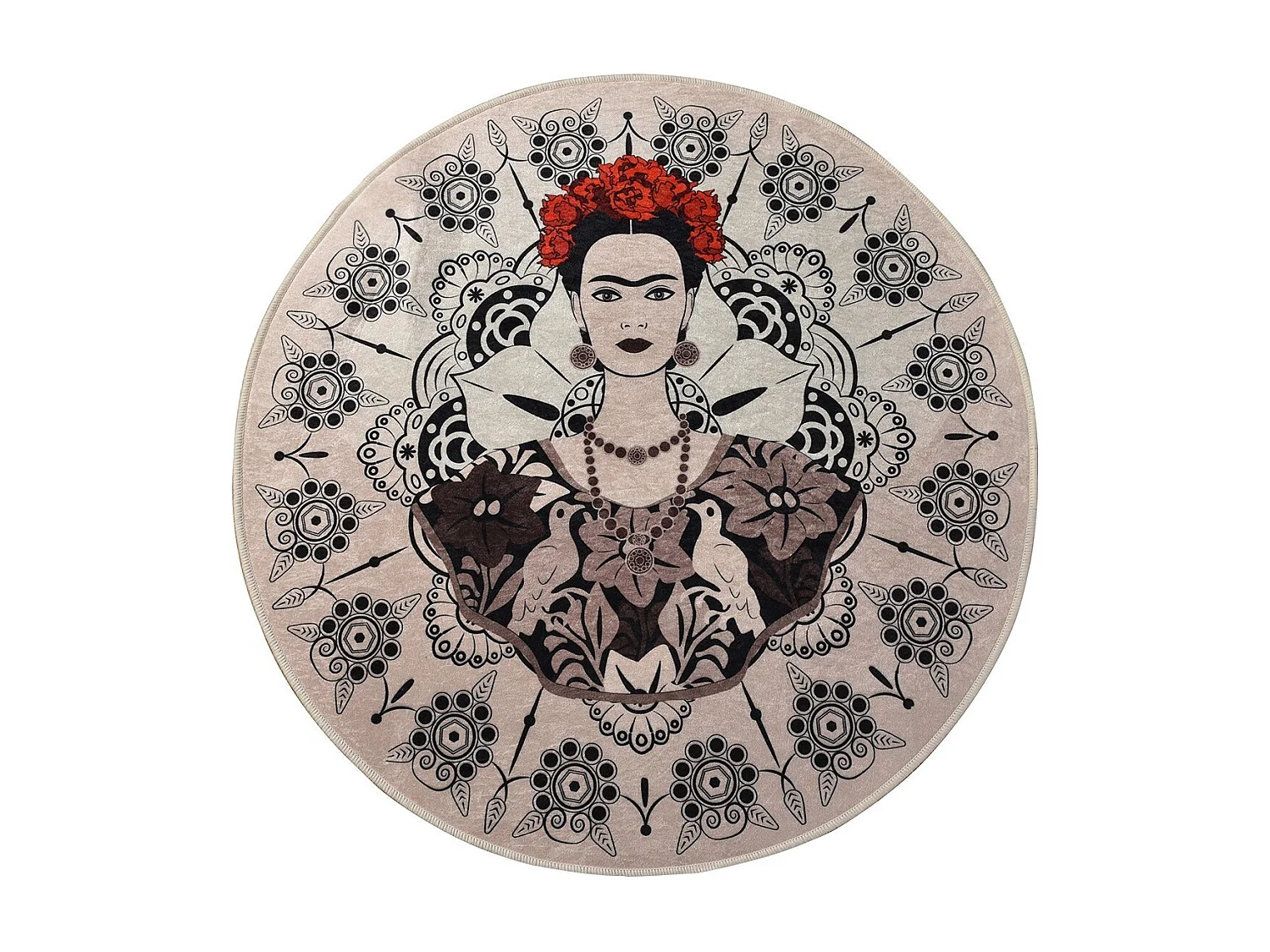 Alfombra de baño Frida Round (140) multicolor