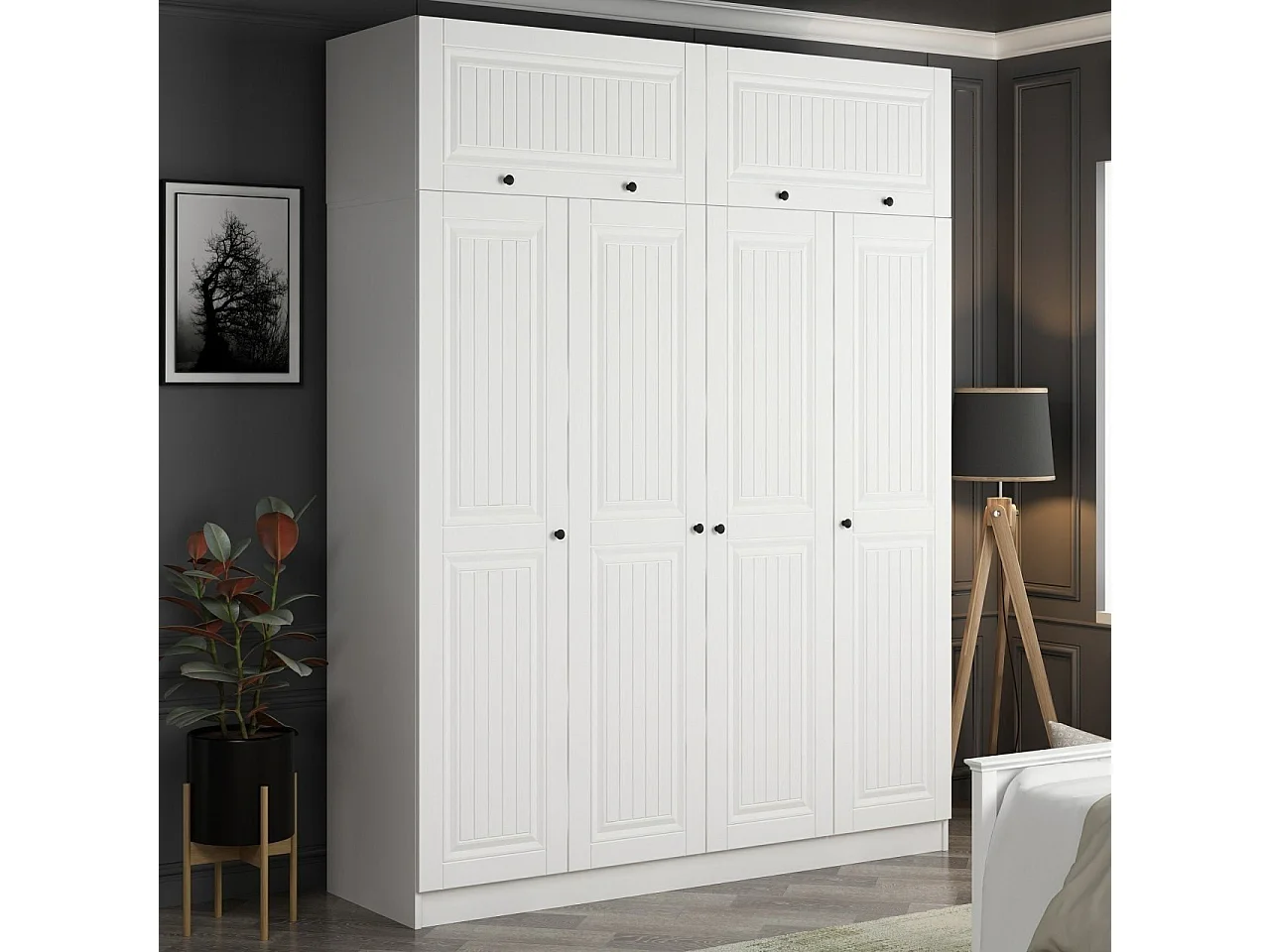 Armario Kale-5227 blanco 180x255x52 cm