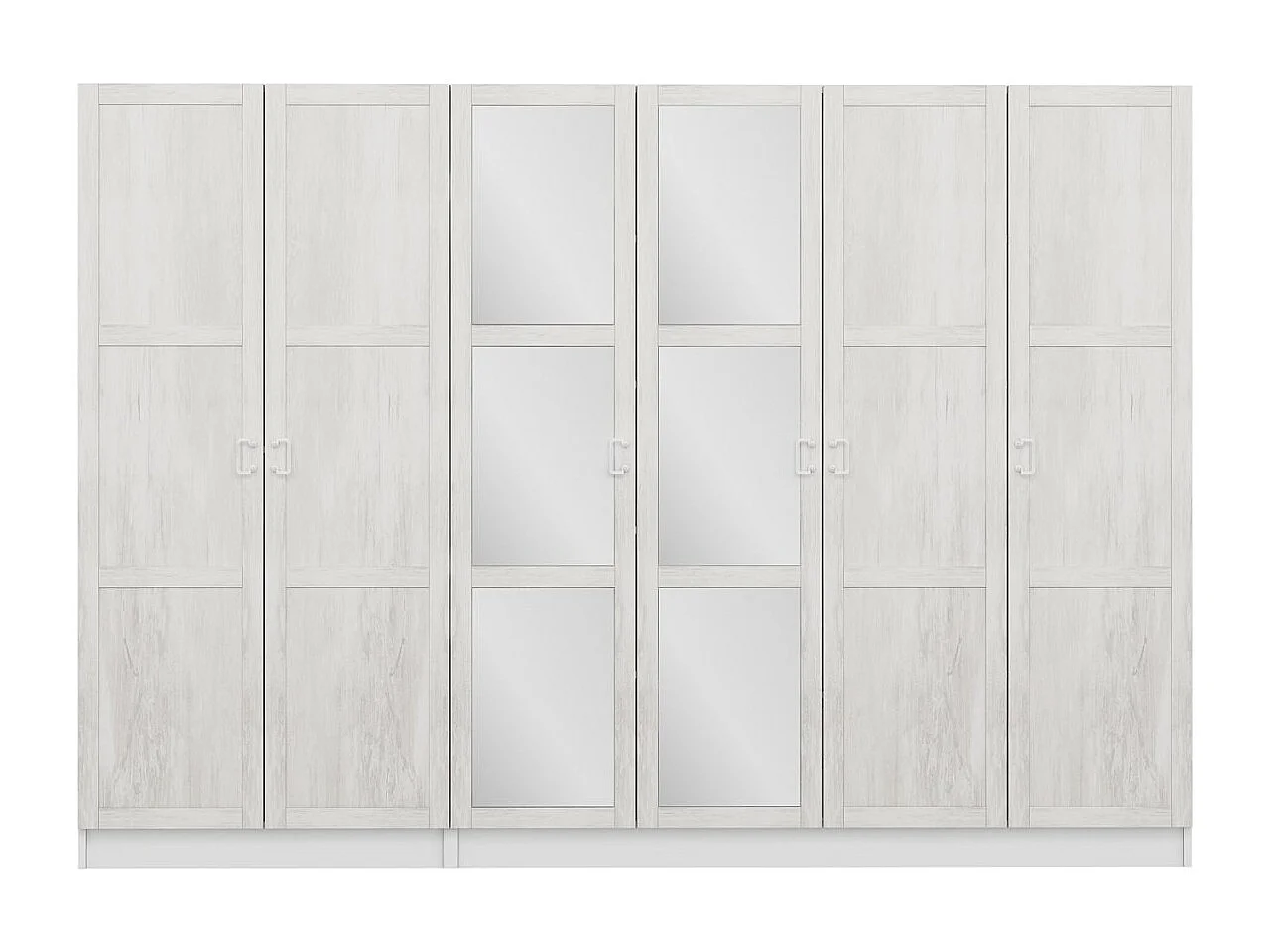 Guardaroba Kailua P122, Bianco, 190x225x52cm, Porte guardaroba: Con cerniere