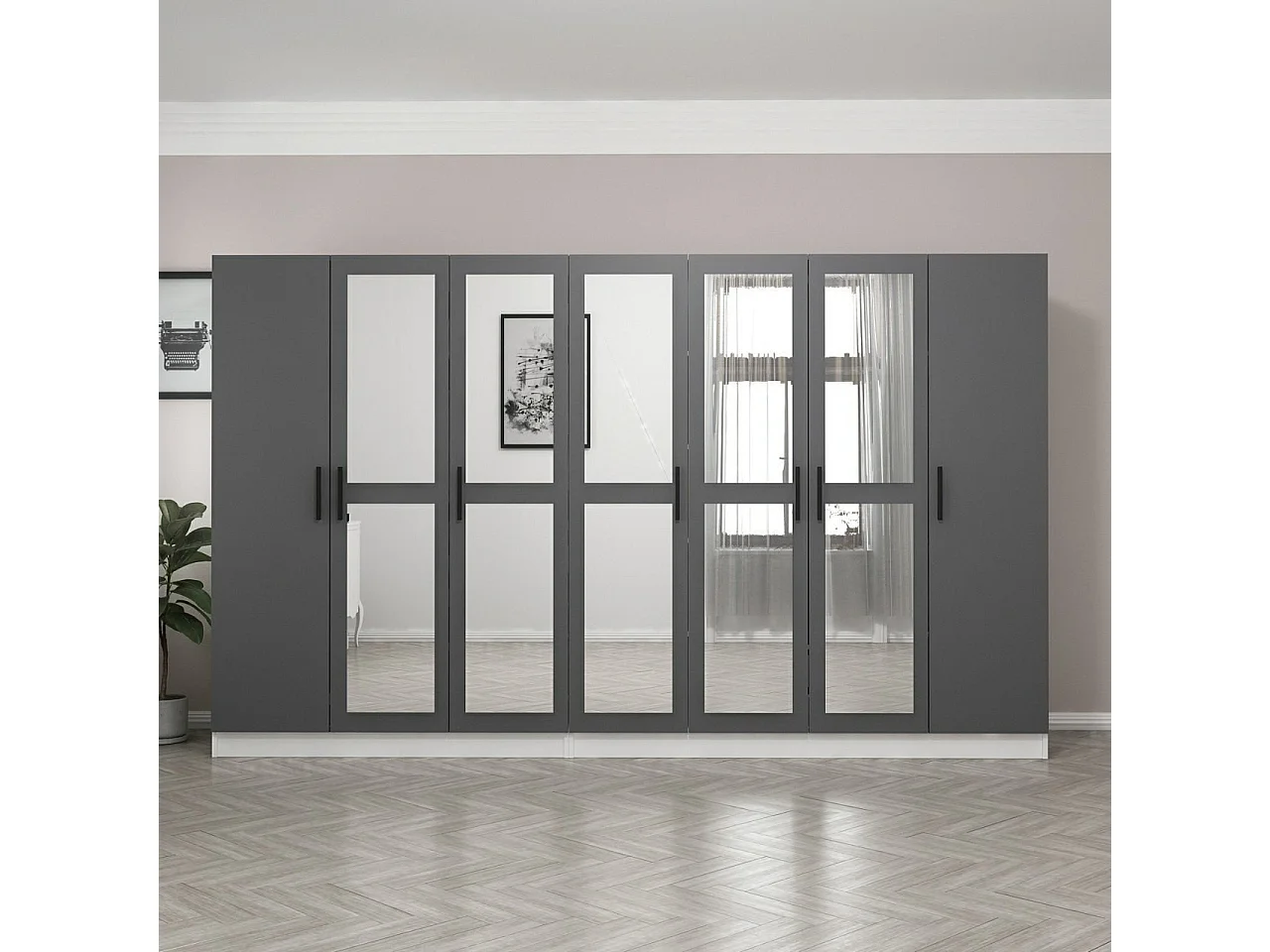 Armario Kale-5071 antracita 315x210x52 cm