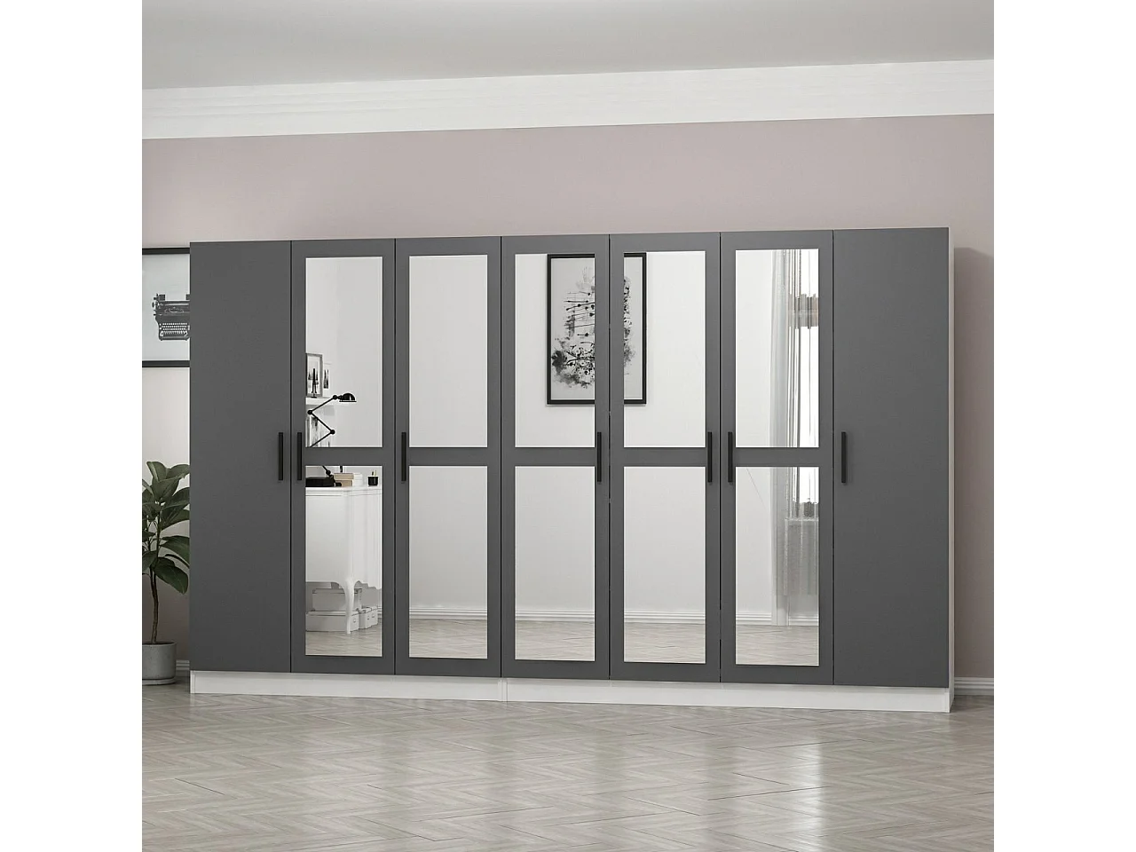 Armario Kale-5071 antracita 315x210x52 cm