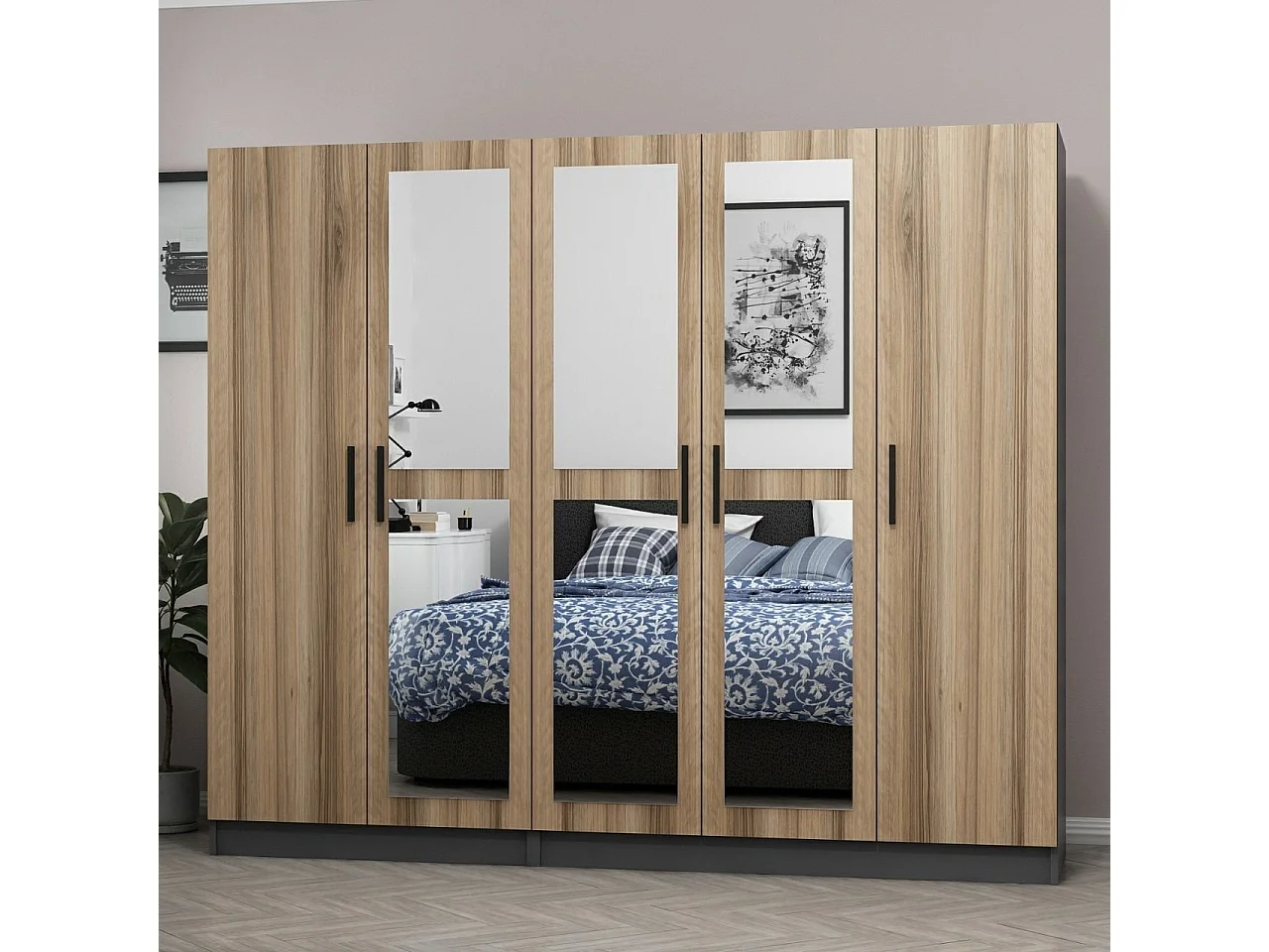 Armario Kale-5013 dore 225x190x52 cm