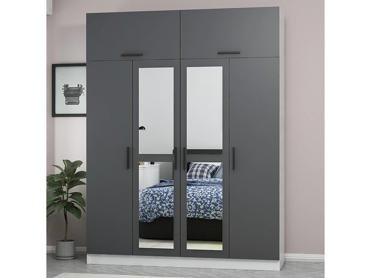 Armario Kale-5247 antracita 180x255x52 cm