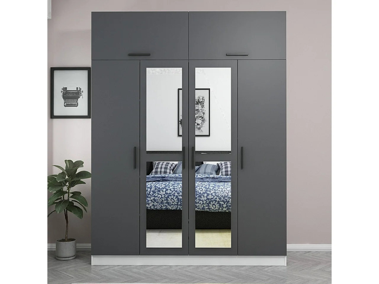 Armario Kale-5247 antracita 180x255x52 cm