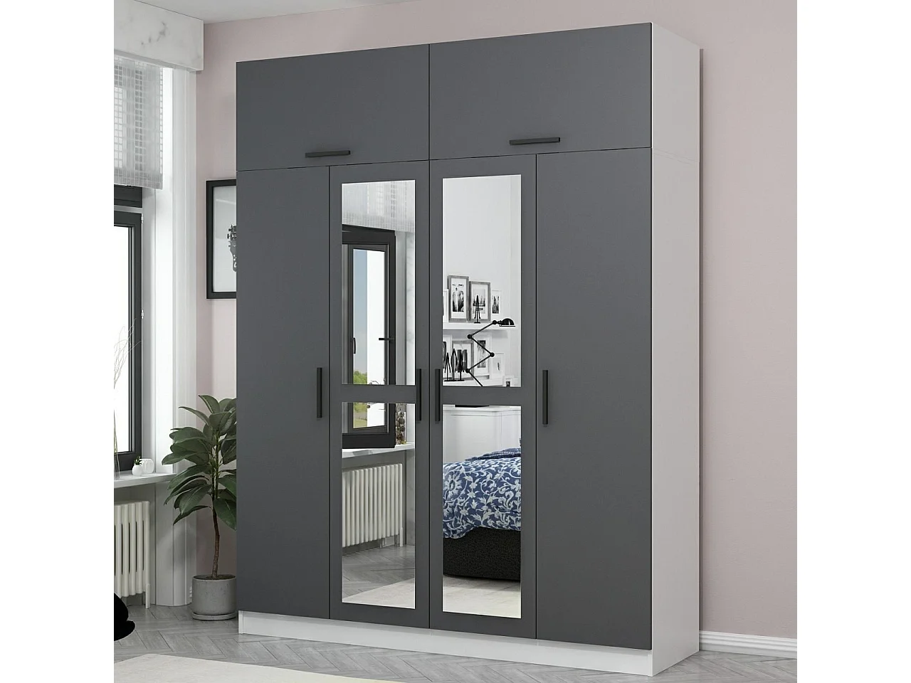 Armario Kale-5247 antracita 180x255x52 cm