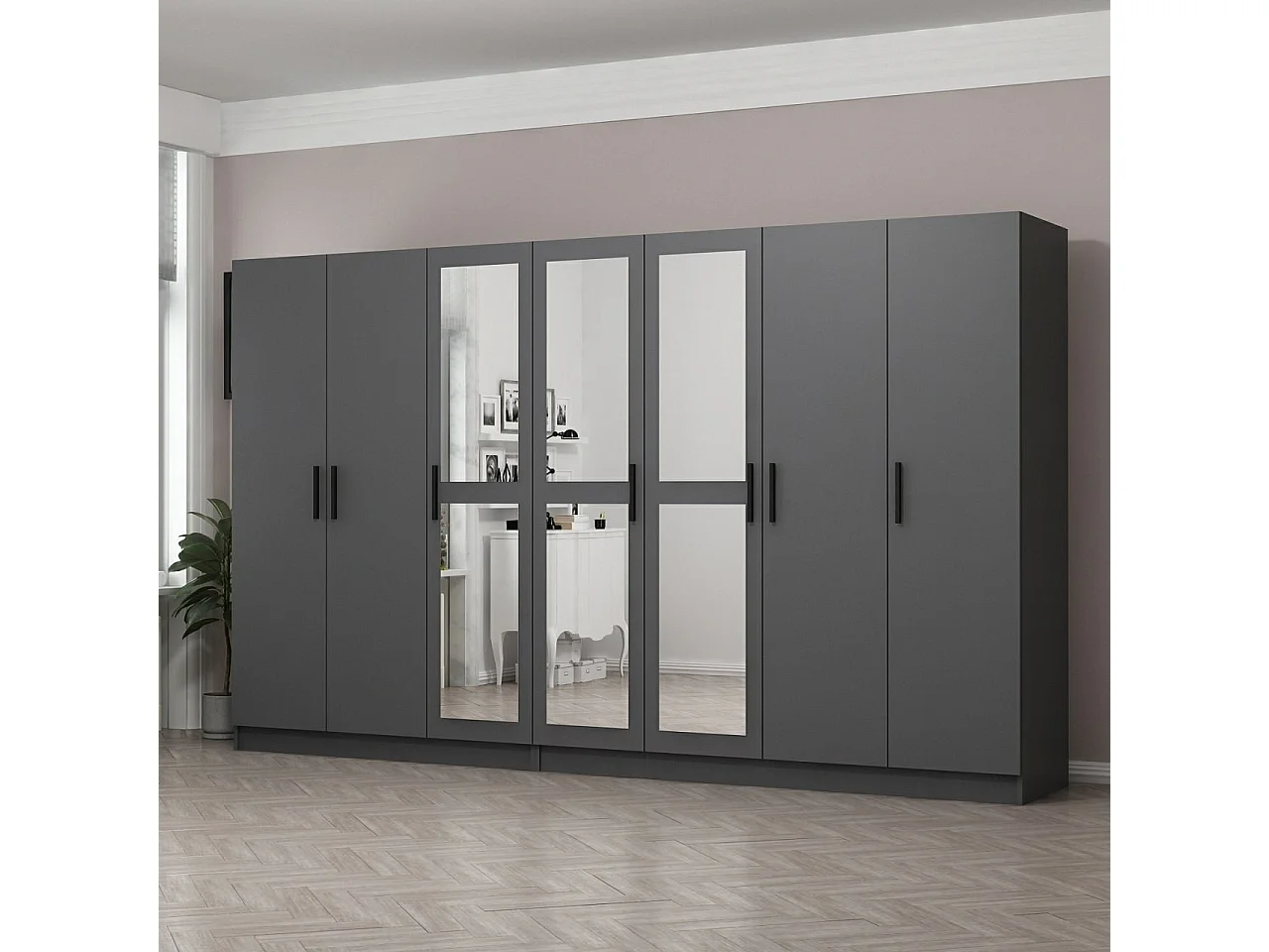 Armario Kale-5097 antracita 315x210x52 cm