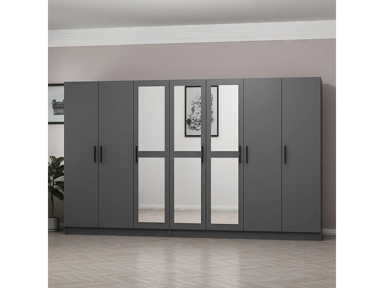 Armario Kale-5097 antracita 315x210x52 cm