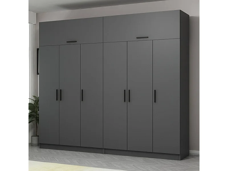 Armario Kale-5267 antracita 270x255x52 cm