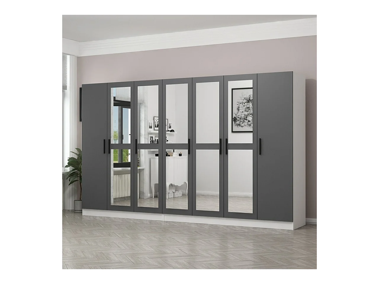 Armario Kale-4967 antracita 315x190x52 cm