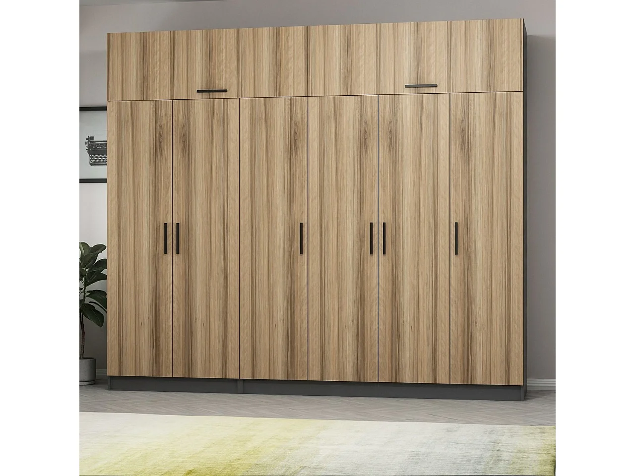 Armario Kale-5293 dore 270x255x52 cm