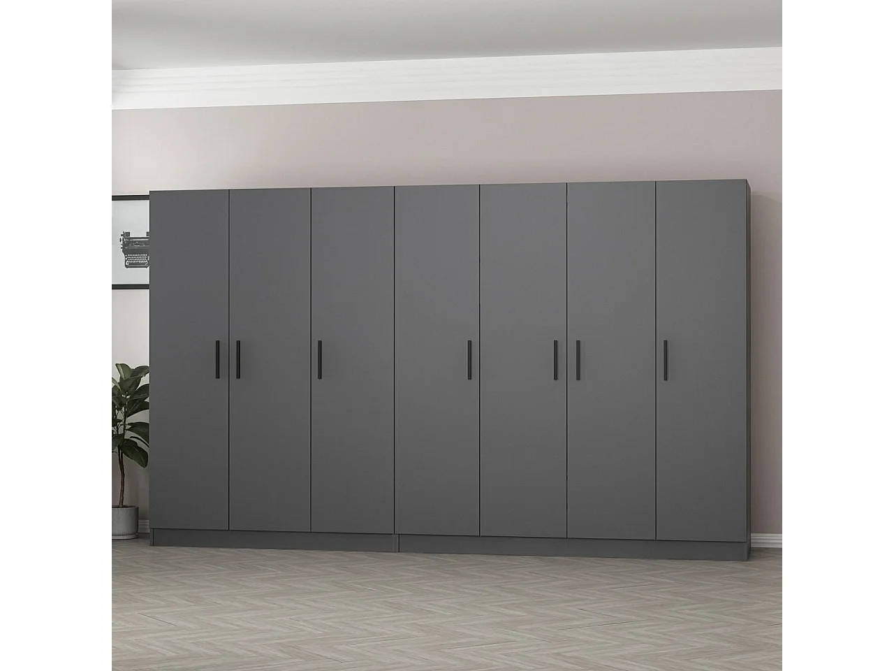 Armario Kale-4979 antracita 315x190x52 cm