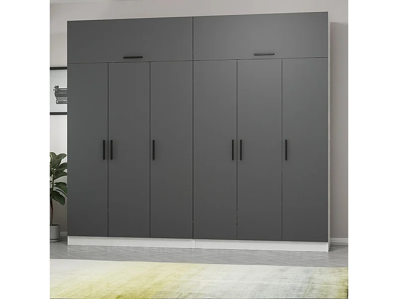 Armario Kale-5240 antracita 270x255x52 cm