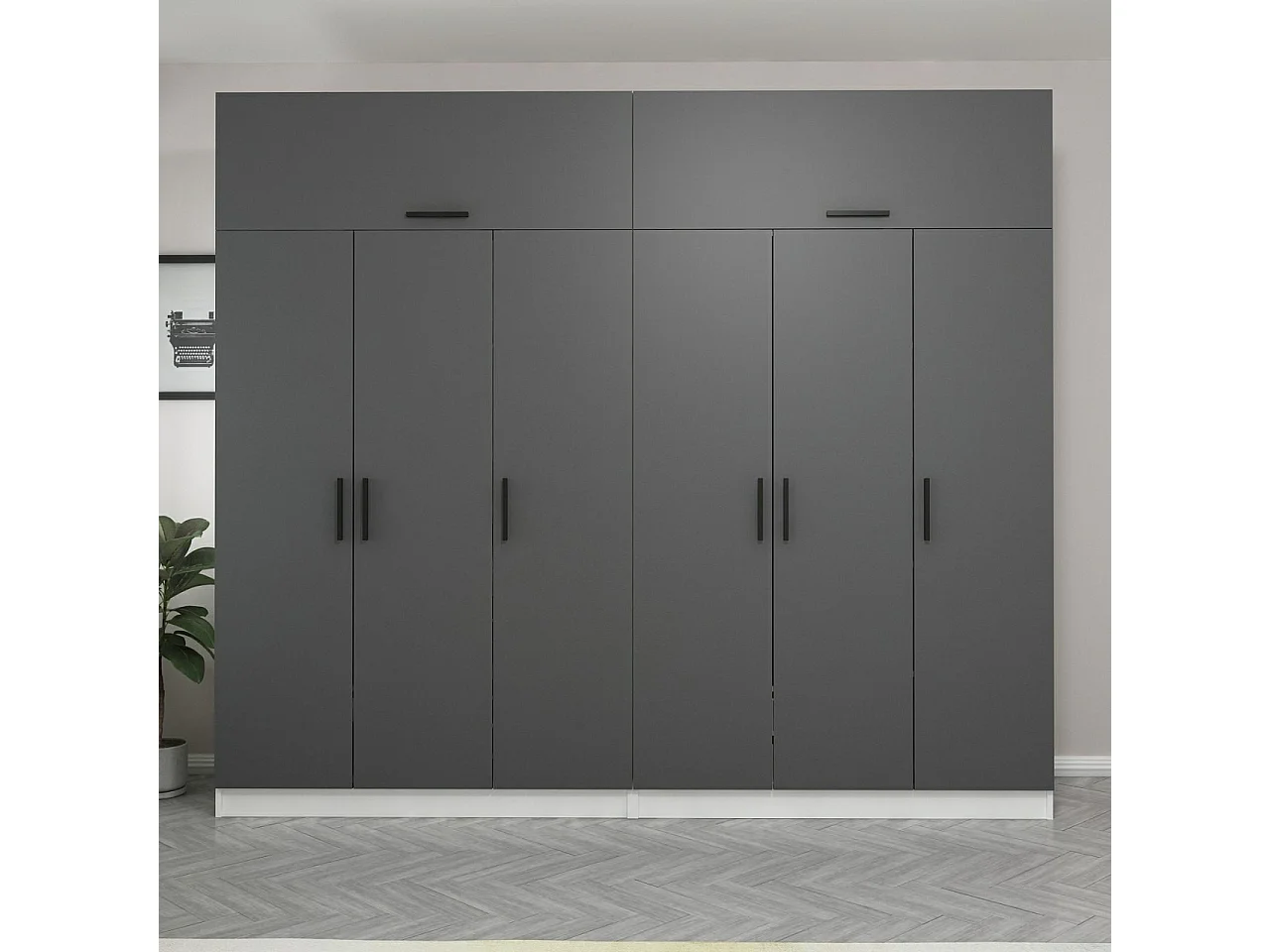 Armario Kale-5240 antracita 270x255x52 cm