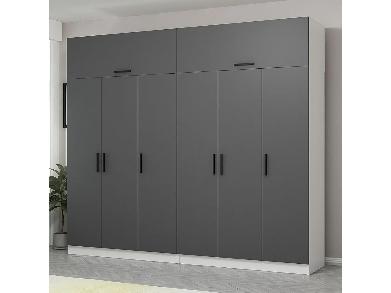 Armario Kale-5240 antracita 270x255x52 cm