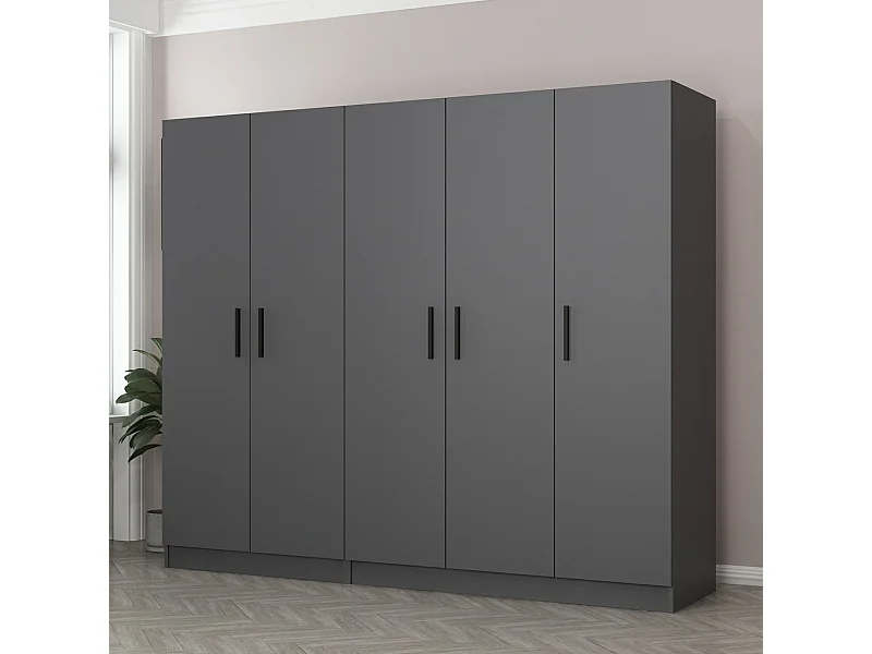 Armario Kale-4975 antracita 225x190x52 cm