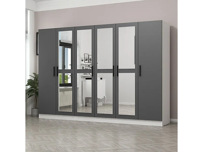 Armario Kale-5065 antracita 225x210x52 cm