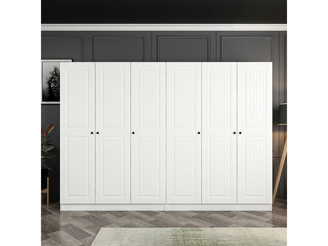 Armario Kale-4011 blanco 270x190x52 cm