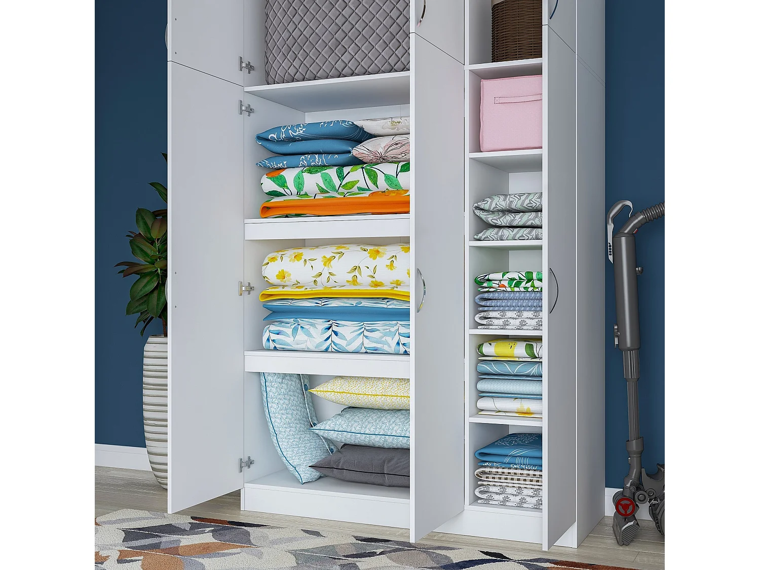 Armario BA104-1989 blanco 175x178x52 cm