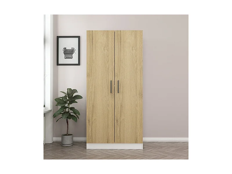 Armario Kale-190 color nogal 90x190x52 cm