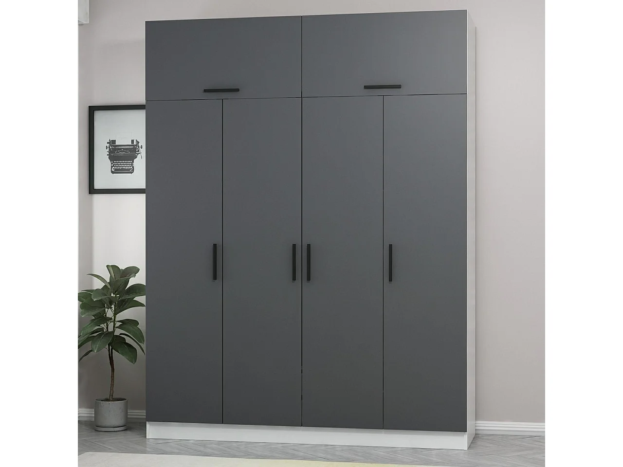 Armario Kale-5237 antracita 180x255x52 cm