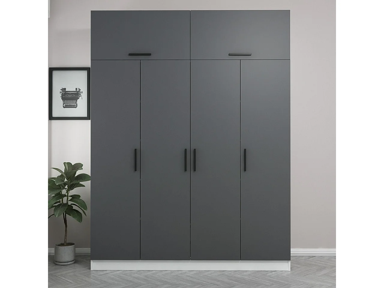 Armario Kale-5237 antracita 180x255x52 cm