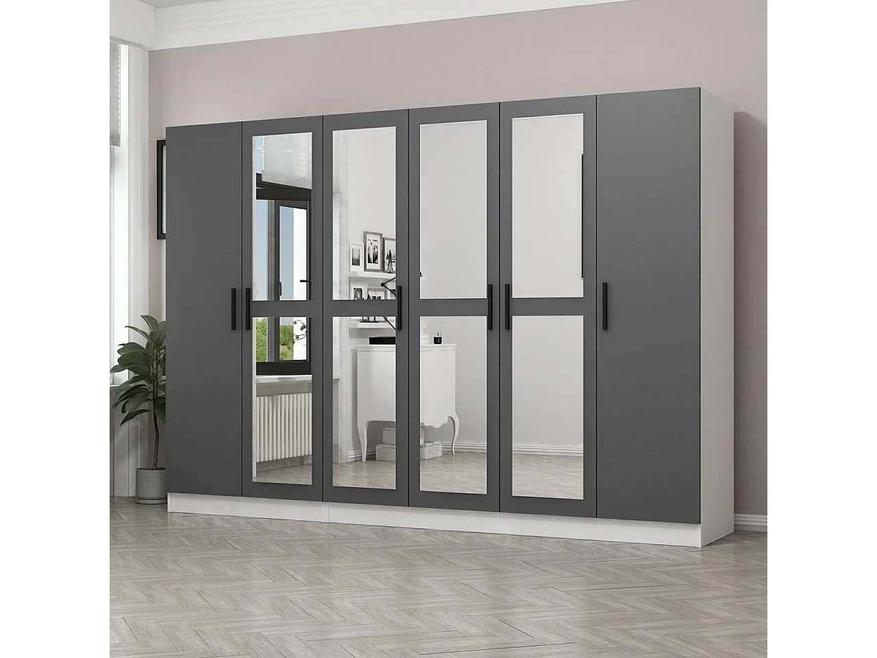 Armario Kale-4961 antracita 225x190x52 cm