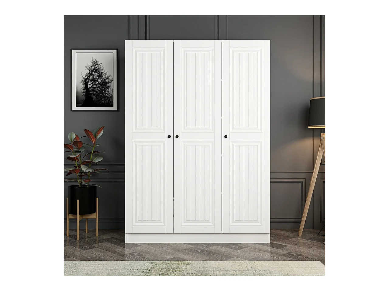 Armario Kale-2258 blanco 135x210x52 cm