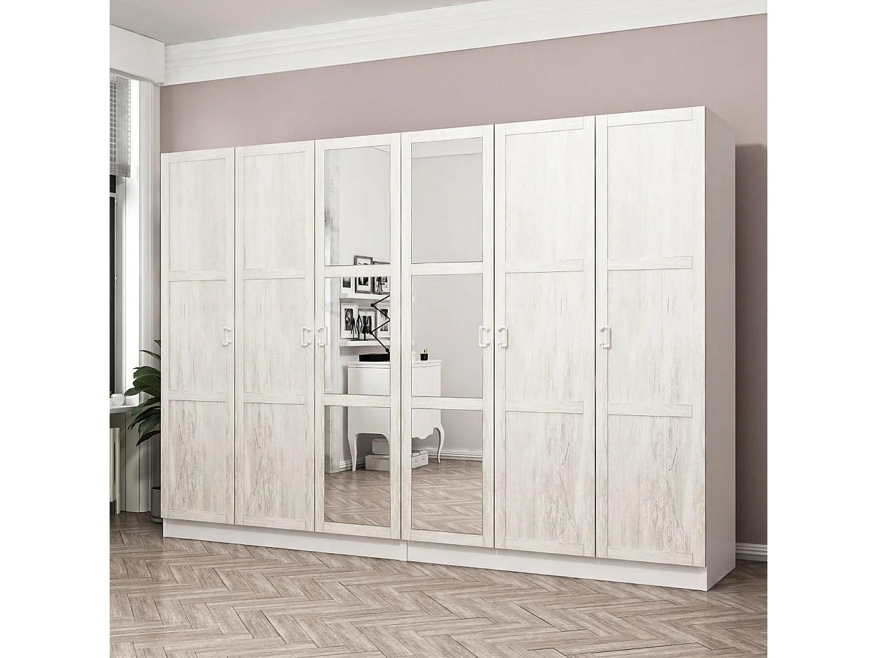 Armario Kale-3847 blanco 270x210x52 cm