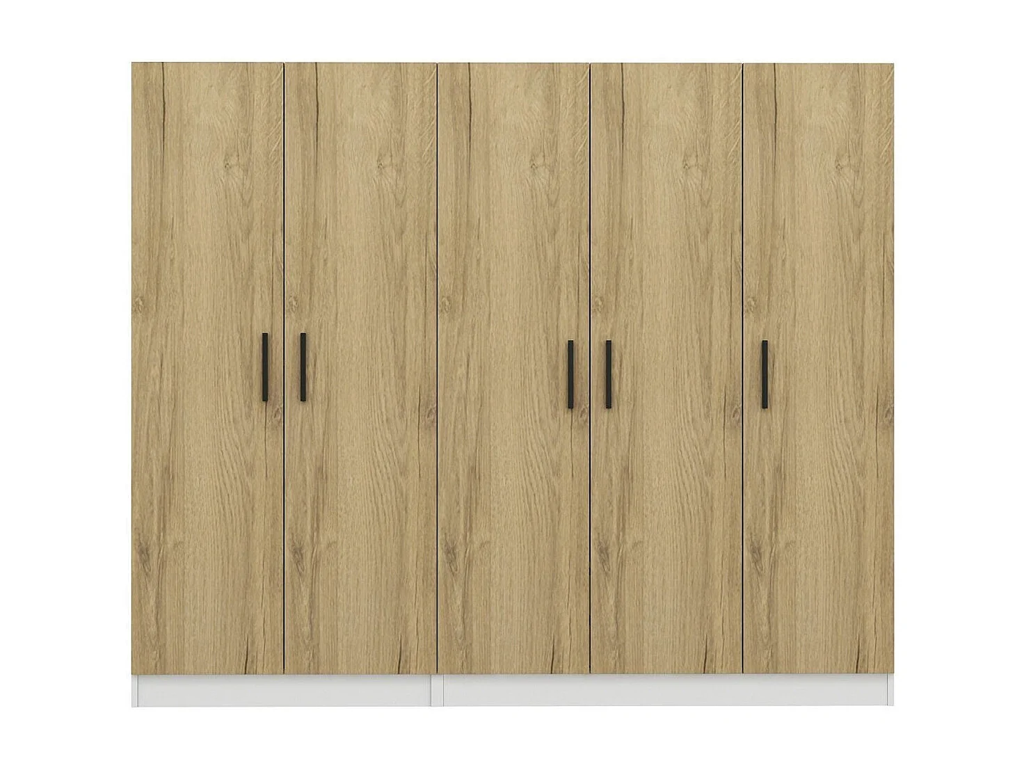 Armario Kale-3859 color nogal 225x210x52 cm