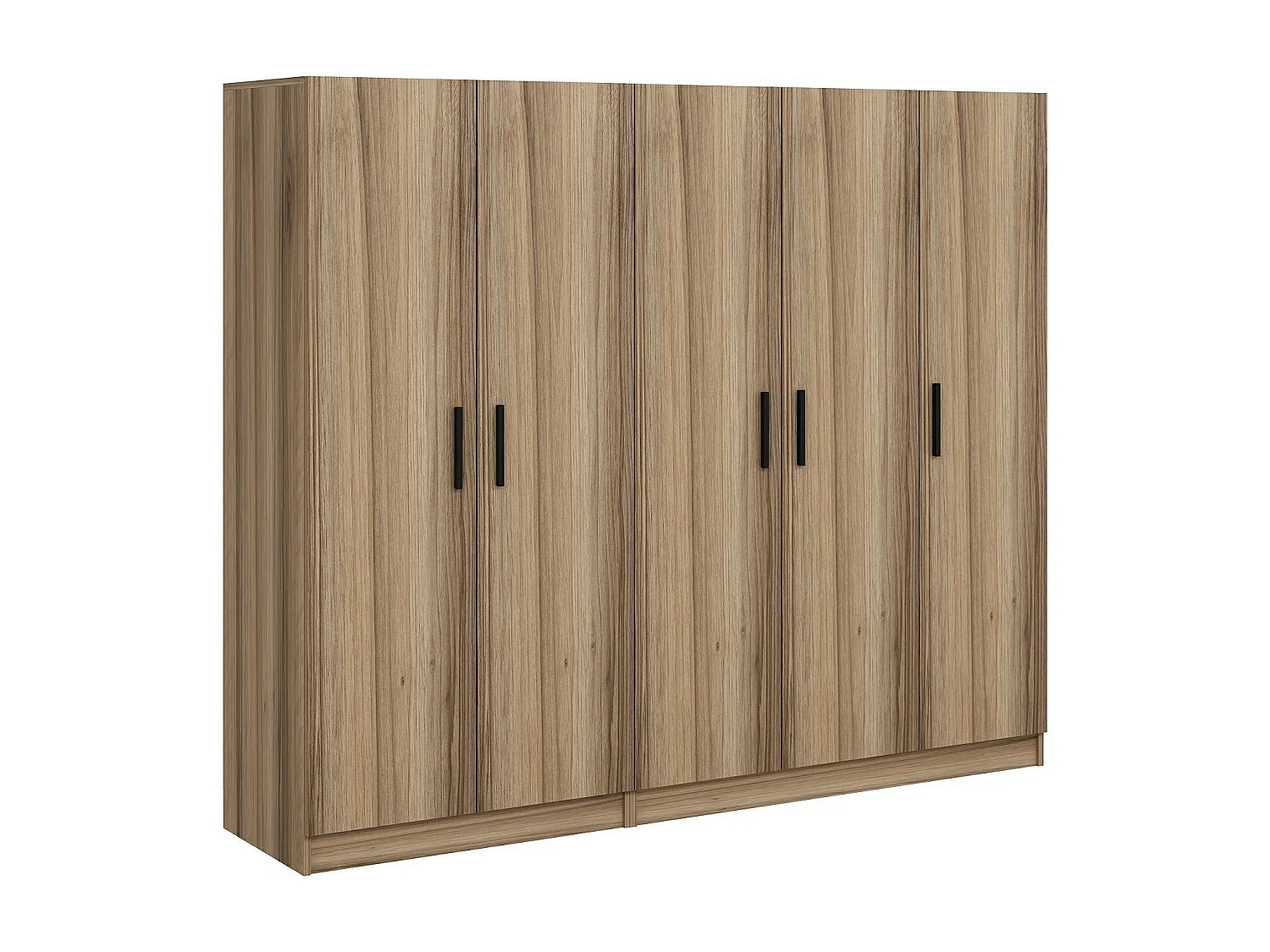 Guardaroba Kailua L141, Quercia, 210x225x52cm, Porte guardaroba: Con cerniere