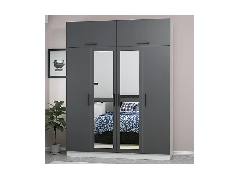 Armario Kale-5156 antracita 180x235x52 cm