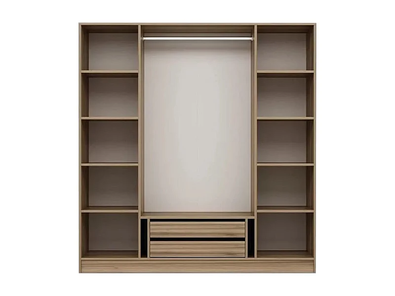 Armario Kale-2298 color nogal color roble 180x190 180x190x52 cm