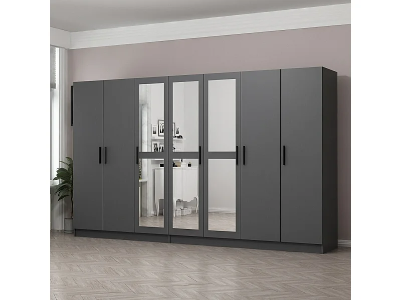 Armario Kale-4993 antracita 315x190x52 cm