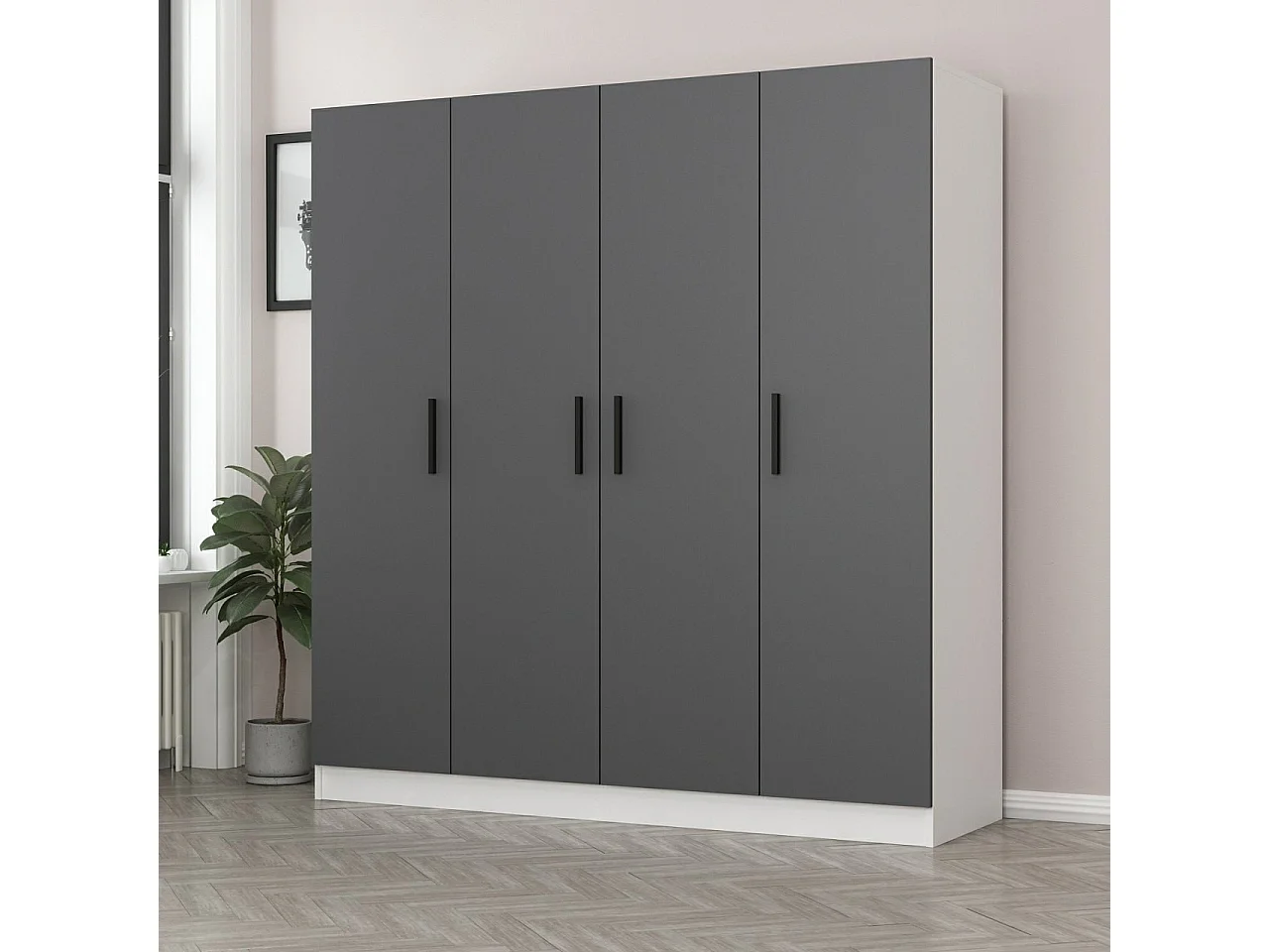 Armario Kale-5051 antracita 180x210x52 cm