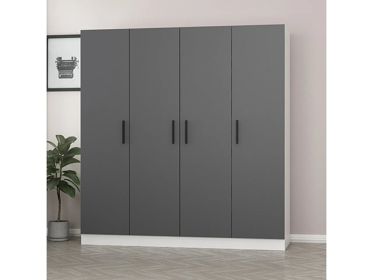 Armario Kale-5051 antracita 180x210x52 cm