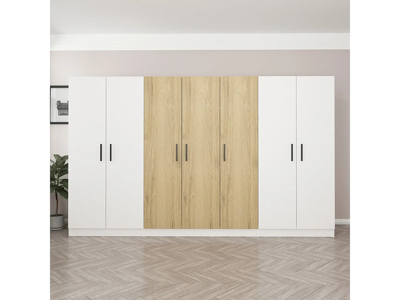 Armario Kale-3113 blanco 315x190x52 cm