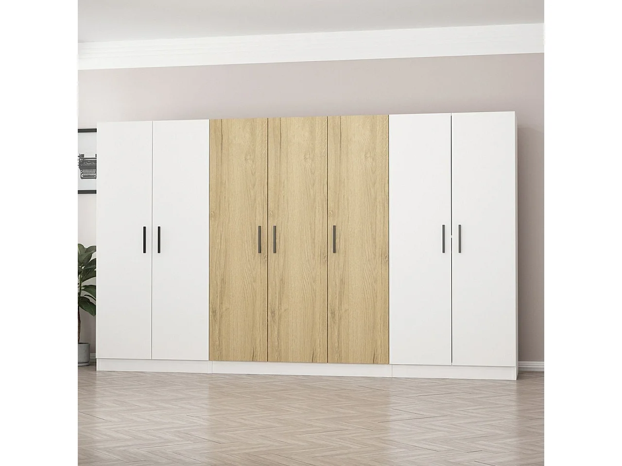 Armario Kale-3113 blanco 315x190x52 cm