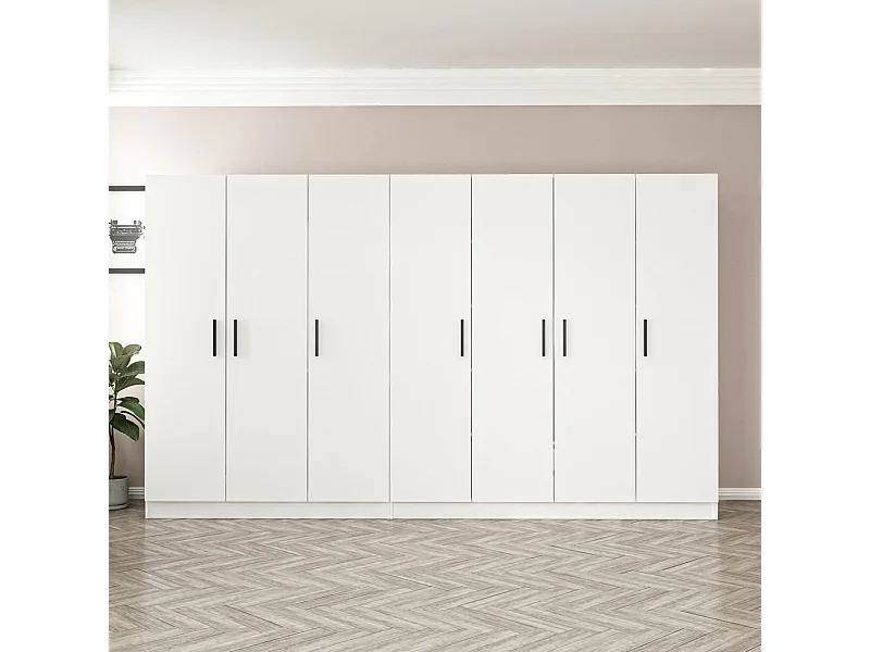 Armario Kale-3809 blanco 315x210x52 cm