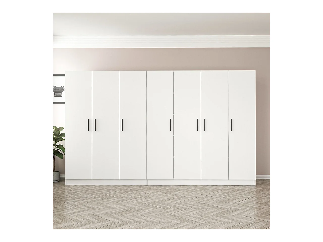 Armario Kale-3809 blanco 315x210x52 cm