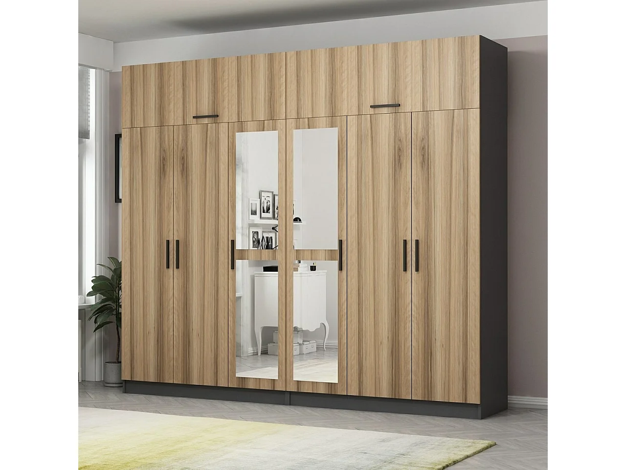 Armario Kale-5307 dore 270x255x52 cm