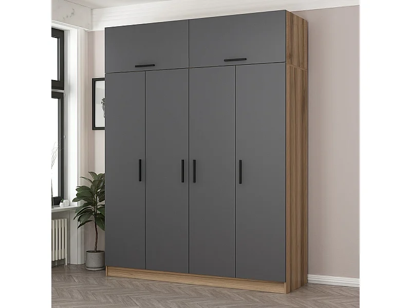 Armario Kale-7718 antracita 180x255x52 cm