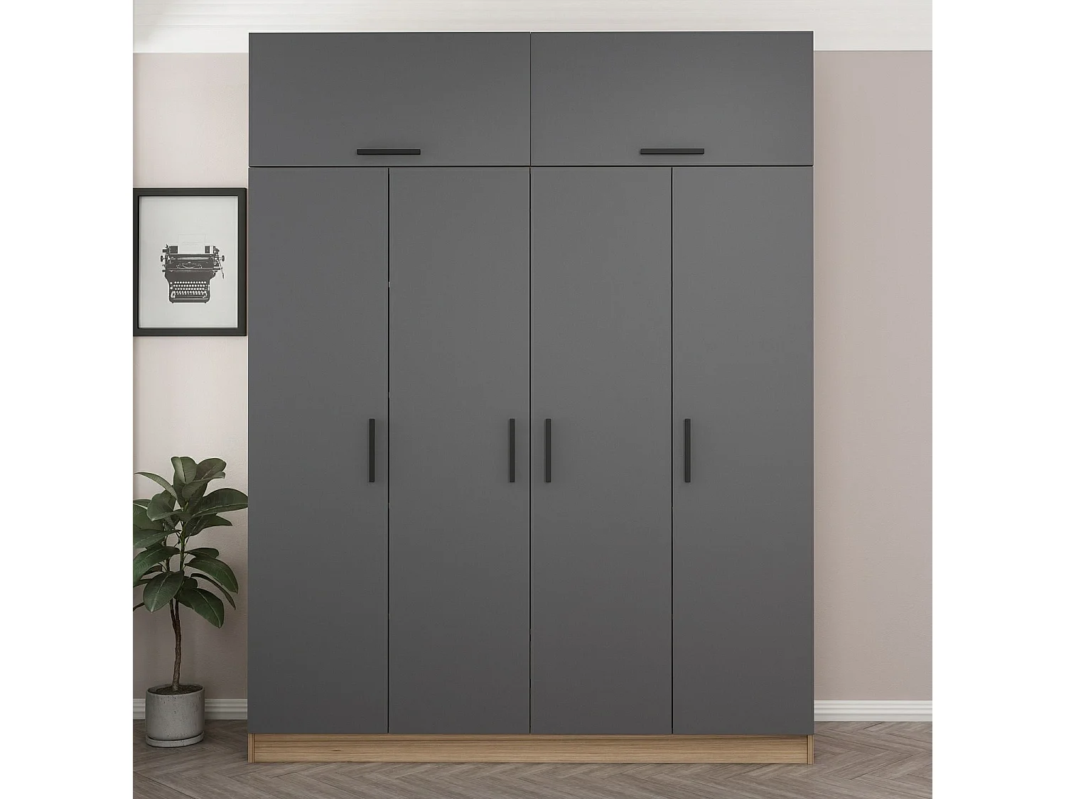 Armario Kale-7718 antracita 180x255x52 cm