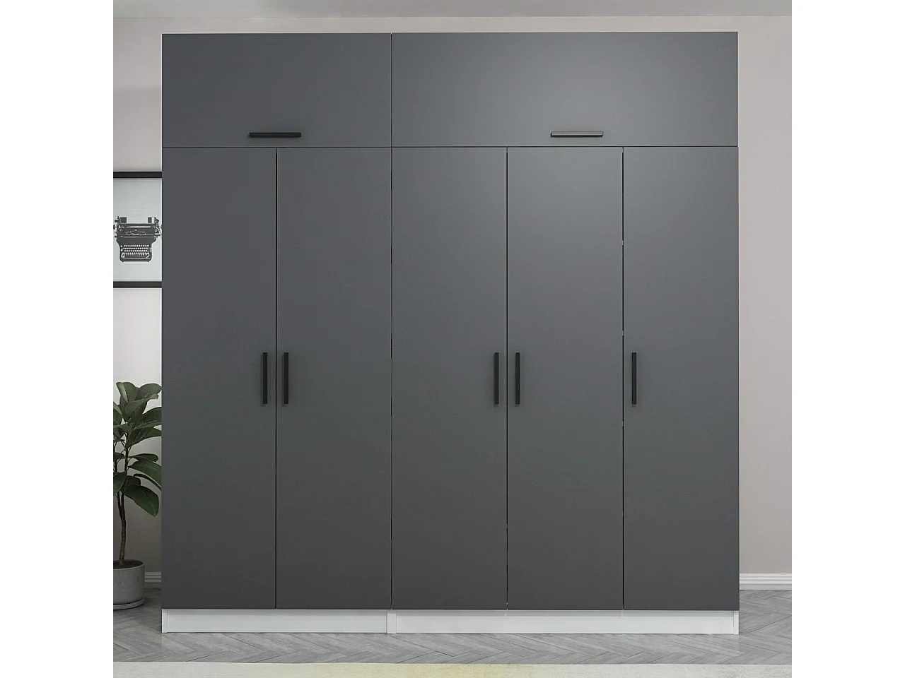 Armario Kale-5238 antracita 225x255x52 cm