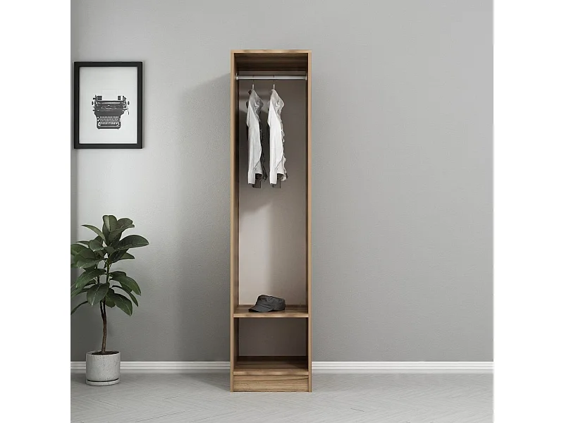Guardaroba Kailua 691, Quercia, 190x45x52cm, Numero di ripiani: 1.00