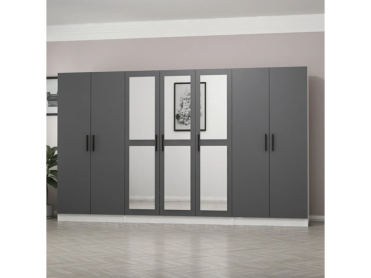 Armario Kale-5068 antracita 315x210x52 cm