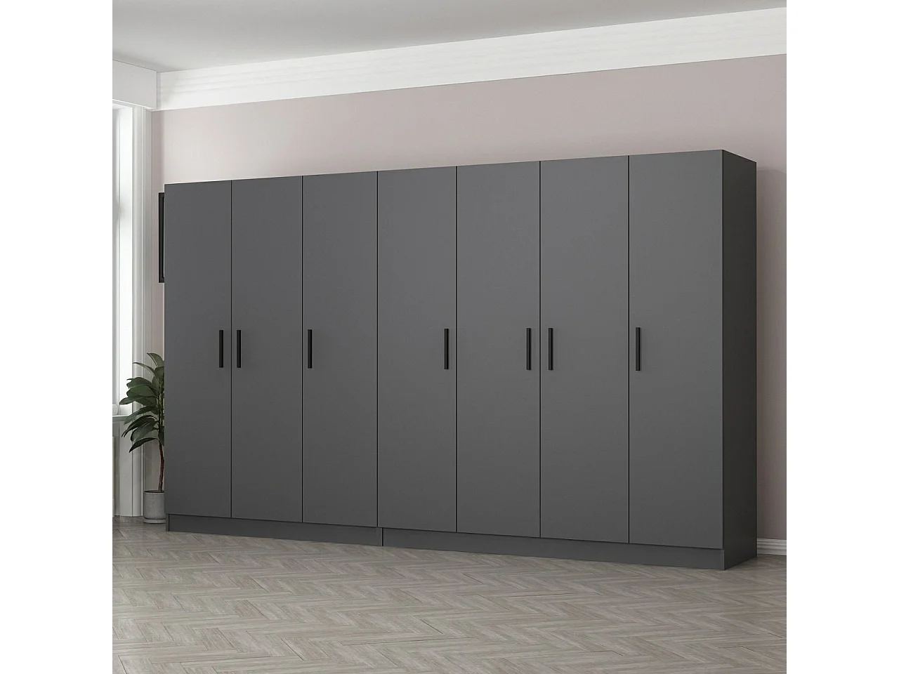 Armario Kale-5083 antracita 315x210x52 cm