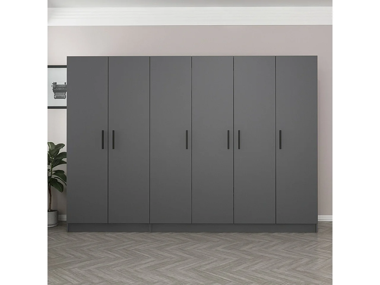 Armario Kale-5080 antracita 270x210x52 cm