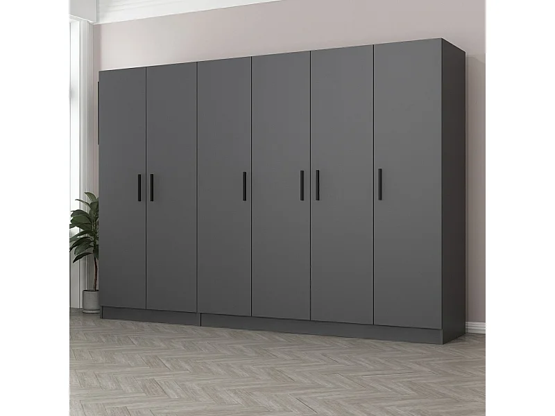 Armario Kale-5080 antracita 270x210x52 cm