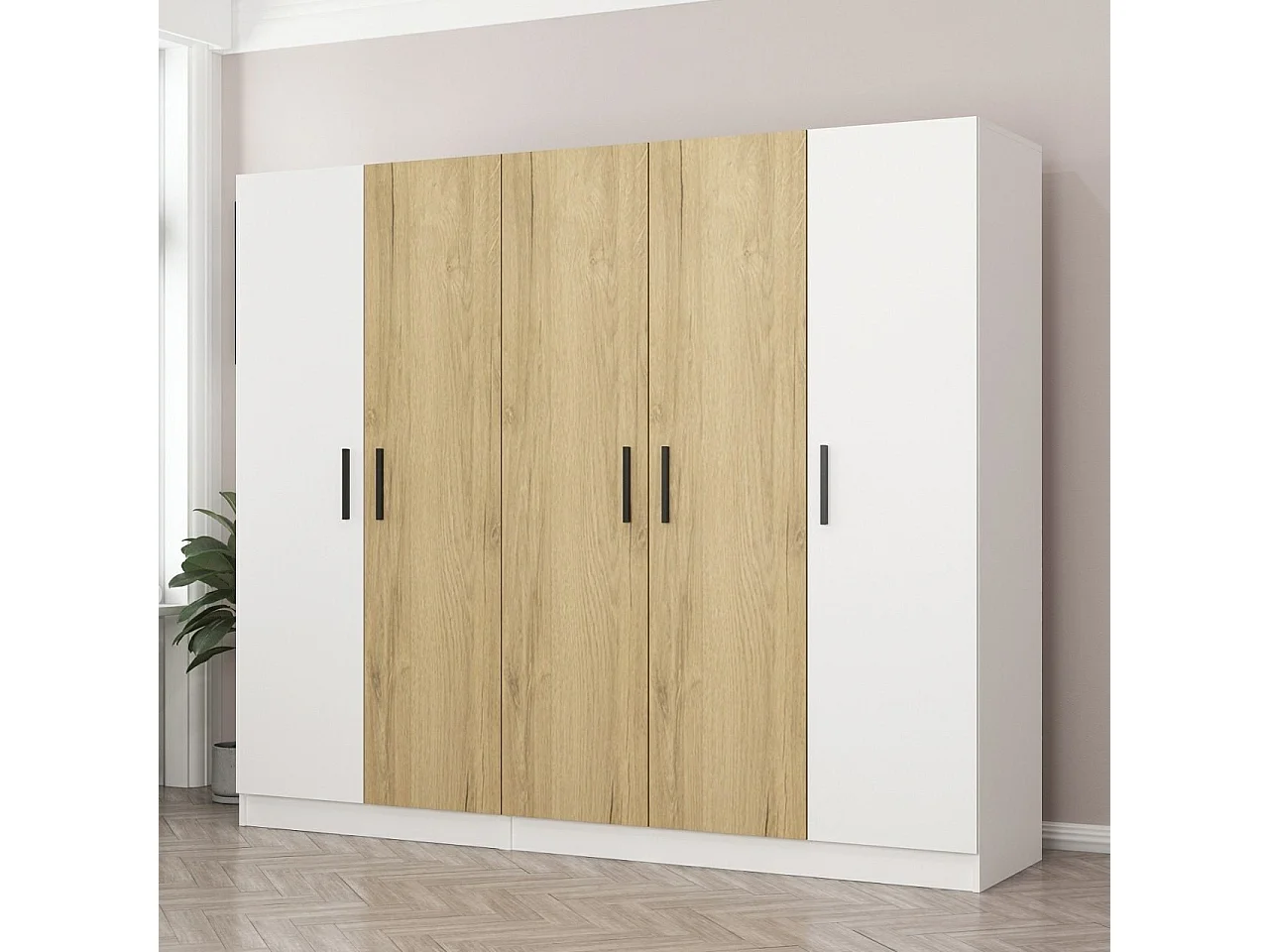 Armario Kale-3110 blanco 225x190x52 cm